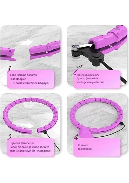 Beli Ayarlanabilir,akıllı Bel Inceltme Çemberi 115 cm Bel Çevresine Kadar Uyumlu 24 Parça