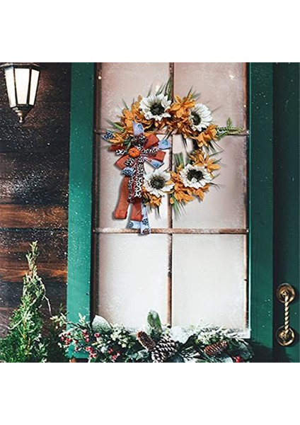 Farmhouse Sonbahar Dekoru Ön Kapı Için Çelenk - Rustik Kabak Çiçek Asma Sanat Süsleme - Sonbahar Noel Hasat (Yurt Dışından) fiyatları