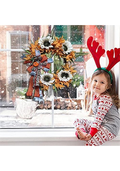 Farmhouse Sonbahar Dekoru Ön Kapı Için Çelenk - Rustik Kabak Çiçek Asma Sanat Süsleme - Sonbahar Noel Hasat (Yurt Dışından) modelleri