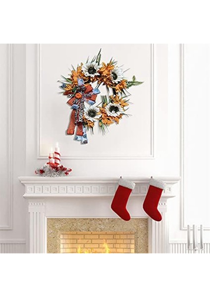 Farmhouse Sonbahar Dekoru Ön Kapı Için Çelenk - Rustik Kabak Çiçek Asma Sanat Süsleme - Sonbahar Noel Hasat (Yurt Dışından) fırsatları