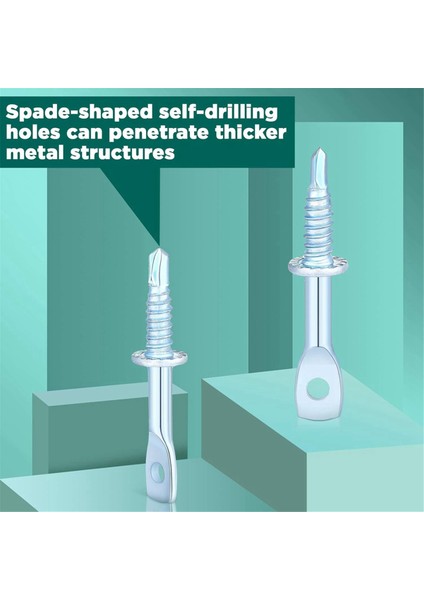 100PCS 2 Inç Göz Gecikme Kendi Kendine Dokunma Noktası Vidası Vidası Çinko ve 1pcs 2-5/8inch Sürücü, Sağlam Göz Gecikme Kendi Matkap Vidası (Yurt Dışından) fiyatları