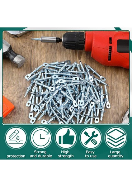 100PCS 2 Inç Göz Gecikme Kendi Kendine Dokunma Noktası Vidası Vidası Çinko ve 1pcs 2-5/8inch Sürücü, Sağlam Göz Gecikme Kendi Matkap Vidası (Yurt Dışından) fırsatları