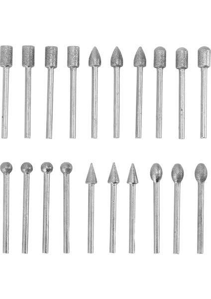 20PCS Taş Oyma Seti Öğütme Bit Seti Ahşap Oyma Jadestone Mermer Zımpara Malzemesi Için Çok Yönlü Kullanım (Yurt Dışından)
