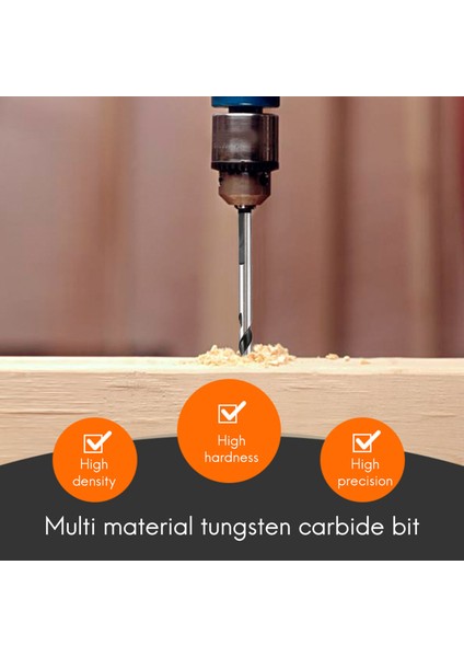 Porselen Seramik Karo, Beton, Tuğla, Cam, Plastik Duvar ve Ahşap Için 5 Adet Çok Malzemeli Tungsten Karbür Matkap Bit Seti (3mm 4mm 5mm 6mm 8mm) (Yurt Dışından) fiyatları