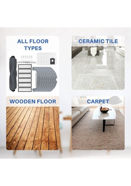 Dream D10 Için Yedek Parçalar Plus Gen 2 RLD32GD Robot Vakum Aksesuarları Ana Yan Fırça Filtre Mop Rag Toz Çanta (Yurt Dışından) indirimleri