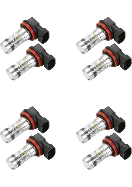8x H8 H11 H16 6000K Beyaz 100W Yüksek Güçlü LED Sis Fark Sürüş Ampulü Drl (Yurt Dışından)