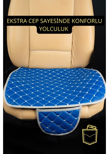 Lacasa Automotive Ortopedik Ergonomik,cepli Kaymaz Suni Deri(Vinil) Oto Kılıf-Minder (3parça Set)
