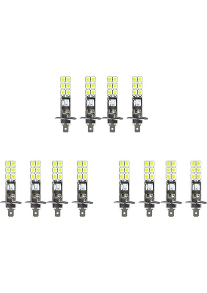 12PCS H1 6000K Süper Beyaz 80W LED Far Ampulleri Kiti Sis Sürüş Işığı (Yurt Dışından)