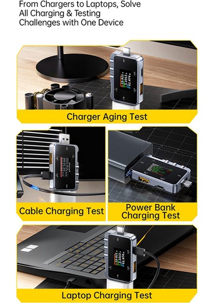 Fnırsı Fnac-28 USB Test Merkezi Tip-C Akım ve Voltaj Ölçer Hızlı Şarj Protokol Algılama Tetikleme Güç Ölçer A&#39;dan C&#39;ye (Yurt Dışından) modelleri