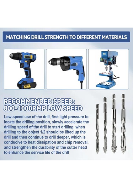 10PCS Yeni Dört Flüt Testere Dişi Eksantrik Matkap Biti Boyutu 5/6/8/10/10/12MM, Ahşap Mermer Metal Cam Seramik Duvar Karoları Için (Yurt Dışından) fiyatları