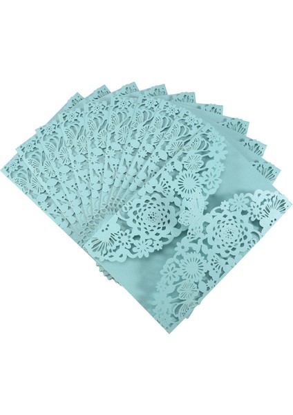 10PCS/SET Hassas Oyma Kelebekler Romantik Düğün Partisi Davetiye Düğün Için Davetiyeler ： Mavi Yeşil (Yurt Dışından) modelleri