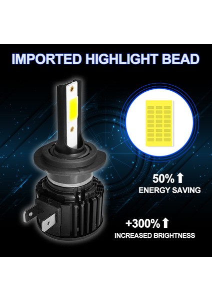 H7 LED Far 6000K 200W 8000LM Düşük Işın Ampulleri Araba Için Yüksek Güç (Yurt Dışından) modelleri