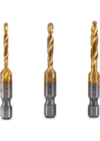 M3+M4+M5 Hex Shank Tıtanıum Kaplama Hss Vıda Ile Metrik Tap Mağaza Bikleri Vida Makina Bileşimi Dakaç Açık Tapı (Yurt Dışından)