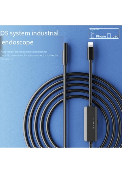 Endoskop Kamera IP67 Su Geçirmez 8mm Sert Tel Boru Hattı Muayene Borescope Ios iPhone 1m Için 8 Ayarlanabilir LED ile (Yurt Dışından) fiyatları