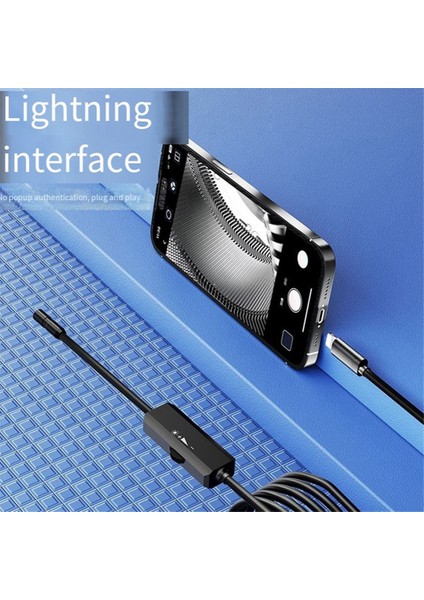 Endoskop Kamera IP67 Su Geçirmez 8mm Sert Tel Boru Hattı Muayene Borescope Ios iPhone 1m Için 8 Ayarlanabilir LED ile (Yurt Dışından) fırsatları