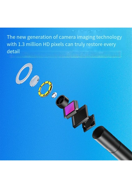 Endoskop Kamera IP67 Su Geçirmez 8mm Sert Tel Boru Hattı Muayene Borescope Ios iPhone 1m Için 8 Ayarlanabilir LED ile (Yurt Dışından) indirimleri