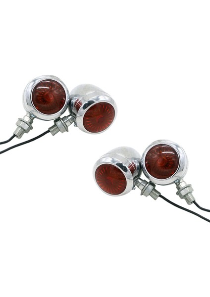 8pc Chrome Motosiklet Turn Sinyal Işığı LED Motor Lamba Ampul Harley Cafe Racer (Yurt Dışından) fiyatları