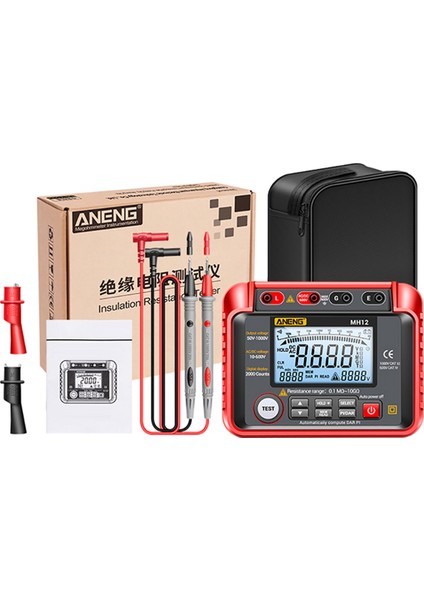 Aneng MH12 Yalıtım Dünya Direnç Test Cihazı Dijital Ölçer Ohm Ac Dc Voltaj Test Cihazı LCD Megohmeter Megger Voltmetre Araçı (Yurt Dışından)