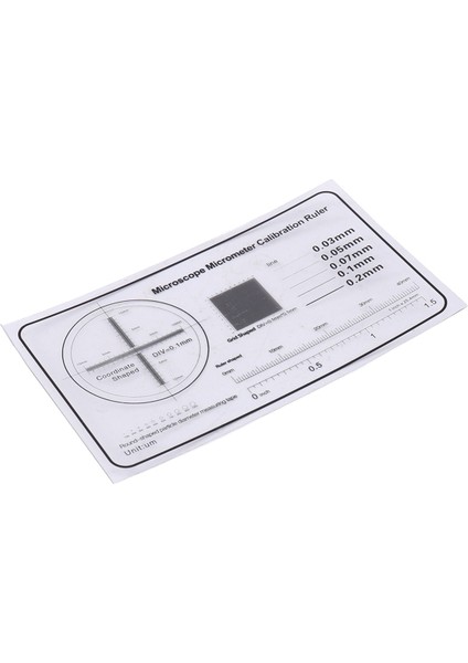 3x Mikroskop Düzeltme Cetvel Optik Sayfası Hassas Alet Algılama Filmi Kalibrasyon Plakası, B (Yurt Dışından) modelleri