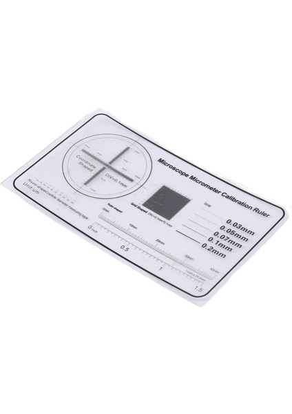 3x Mikroskop Düzeltme Cetvel Optik Sayfası Hassas Alet Algılama Filmi Kalibrasyon Plakası, B (Yurt Dışından) fırsatları