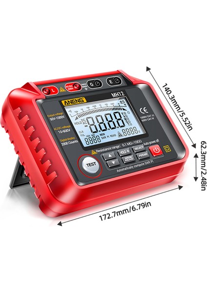 Aneng MH12 Yalıtım Dünya Direnç Test Cihazı Dijital Ölçer Ohm Ac Dc Voltaj Test Cihazı LCD Megohmeter Megger Voltmetre Araçı (Yurt Dışından) fırsatları