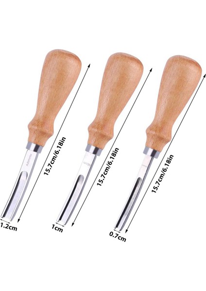 2x 3 Boy Boy Deri Kenar Dikiş Aracı 4mm 6mm 8mmed Küker Baltası Diy Middam Deri Edge Press (Yurt Dışından) fırsatları