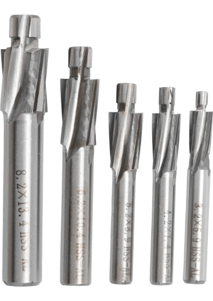 5pcs Hss Karşıdoğu End Mill M3-M8 Pilot Dışlama Aracı Freze Kesici Counterk End Mills (Yurt Dışından)