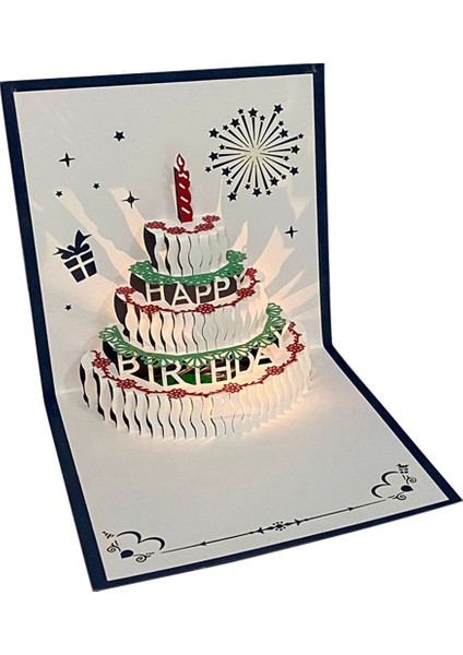 3D Açılır Doğum Günü Kartları, LED Hafif Doğum Günü Pastası Müziği Mutlu Yıllar Kartı Kartpostalları Lazer Kesim Mutlu Yıllar Kartlar (Yurt Dışından) fiyatları