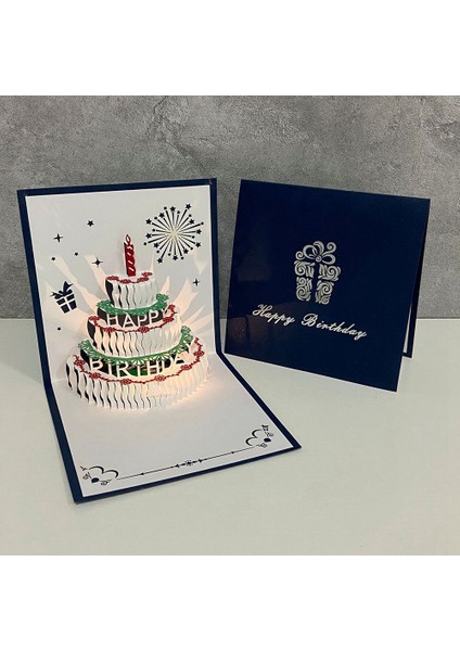 3D Açılır Doğum Günü Kartları, LED Hafif Doğum Günü Pastası Müziği Mutlu Yıllar Kartı Kartpostalları Lazer Kesim Mutlu Yıllar Kartlar (Yurt Dışından) modelleri