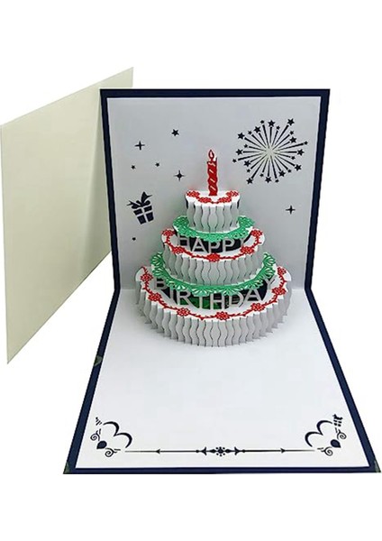 3D Açılır Doğum Günü Kartları, LED Hafif Doğum Günü Pastası Müziği Mutlu Yıllar Kartı Kartpostalları Lazer Kesim Mutlu Yıllar Kartlar (Yurt Dışından) fırsatları
