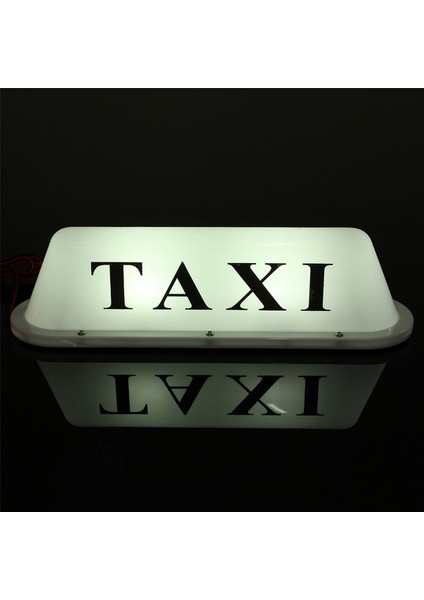 5x Beyaz Su Geçirmez Taksi Manyetik Base Çatı Üst Araba Kabini LED Işaret Işık Lambası 12V Pvc (Yurt Dışından) fırsatları