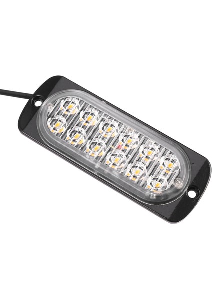 8 Pcs 12 LED Amber Flaş Flaş Kurtarma Flaşı Acil Durum Sinyal LED Turuncu Izgara Arızası Işık Sis Fo Beacon (Yurt Dışından) fırsatları