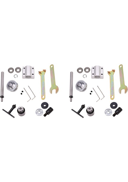 2x Power Dıy Ahşap Işleme Kesme Taşlama Mil Kesme Kemeri Jto Matkap Chuck Set Küçük Torna Aksesuarları (Yurt Dışından)