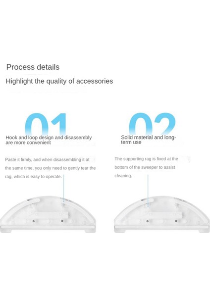 Roidmi Eve Için 2x Plus Robot Yedek Paspası Tutucu Elektrikli Süpürge Parçaları Paspas Modülü Ev Temizliği (Yurt Dışından) fiyatları