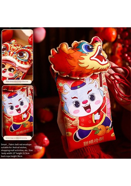 2024 Ejderha Yılı Çin Yeni Yıl Kumaş Kırmızı Zarf Bahar Festivali Çocuk Yeni Yıl Para Kırmızı Zarf D (Yurt Dışından) fiyatları