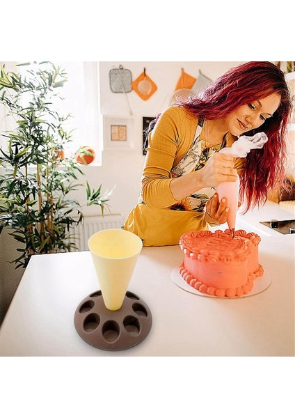 E-Çanta Torbası Standı, 8 Yuvalı Nozullu Boru Torbası Tutucu, Plastik Pasta Torbası Kek Dekorasyon Kiti Için Standı (Yurt Dışından) modelleri