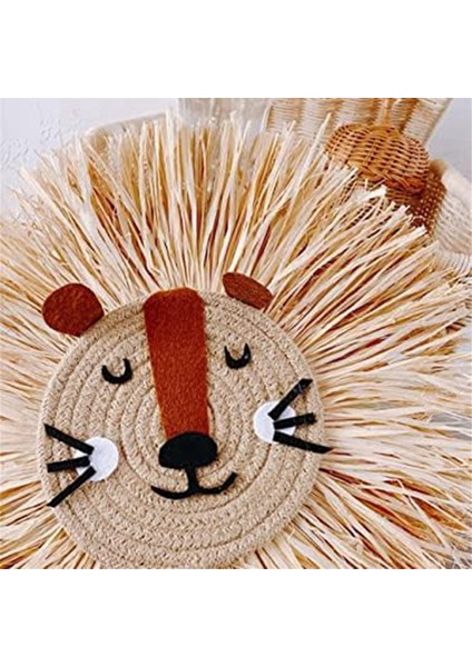 Duvar Sanatı Hayvan Başı El Örgü Asılı, Pamuk Iplik Dokuma Saman Karikatür Püskülleri Sakal Aslan Kaplanları Makrome Kolye (Yurt Dışından) fiyatları