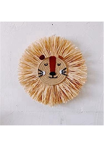Duvar Sanatı Hayvan Başı El Örgü Asılı, Pamuk Iplik Dokuma Saman Karikatür Püskülleri Sakal Aslan Kaplanları Makrome Kolye (Yurt Dışından) modelleri