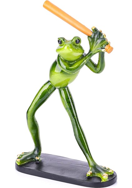 Noble Frog Figürin Kurbağa Pastoral Reçine El Sanatları Dekorasyonları Tv Dolabı Sundurma Şarap Dolabı Hayvan Süsleri 13 x 5 x 22CM (Yurt Dışından)