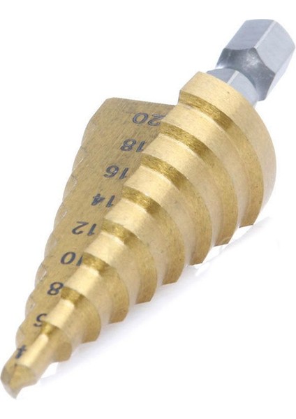 3 Pcs Yüksek Hızlı Çelik Adım Matkap Bit SetiEl Alımları Koni Titanyum Kaplamalı Metal Delik Kesici 1/4 Inç Hex Shank Drive Hızlı Değişiklik 3-12MM/4-12MM/4-20MM (Yurt Dışından) fırsatları