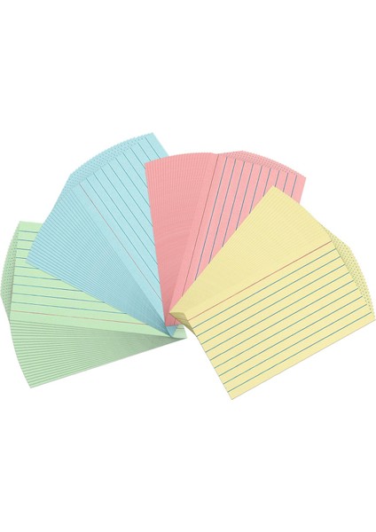 300 Sayfa Renkli Dizin Kartları 3X5INCH Yönetilmiş Astarlı Not Kartları Renkli Flash Kartlar Okumak, Not Almak, Yapılacaklar Listesi (Yurt Dışından)