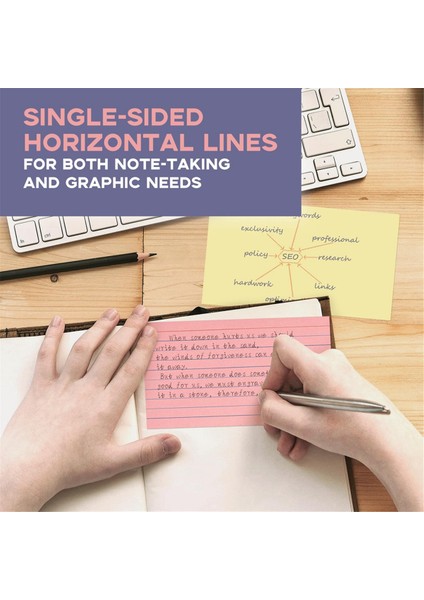 300 Sayfa Renkli Dizin Kartları 3X5INCH Yönetilmiş Astarlı Not Kartları Renkli Flash Kartlar Okumak, Not Almak, Yapılacaklar Listesi (Yurt Dışından) fırsatları