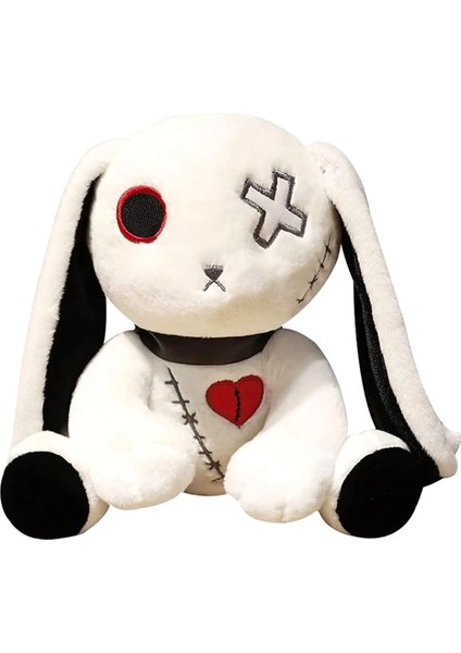 Çılgın Tavşan Peluş Tavşan Oyuncak Korkunç Tavşan Doldurulmuş Tavşan Hayvan Yastığı, Doğum Günü Hediyesi, Beyaz (Yurt Dışından)