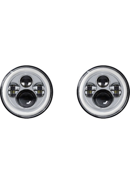 2x 7 Inç LED Far, Road King Street Glide Ultra Classic Glide V-Star 1100 Için Yüksek Düşük Kirli Projektör Sarı+Beyaz (Yurt Dışından)