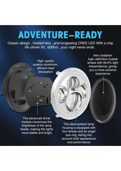 2x 7 Inç LED Far, Road King Street Glide Ultra Classic Glide V-Star 1100 Için Yüksek Düşük Kirli Projektör Sarı+Beyaz (Yurt Dışından) modelleri