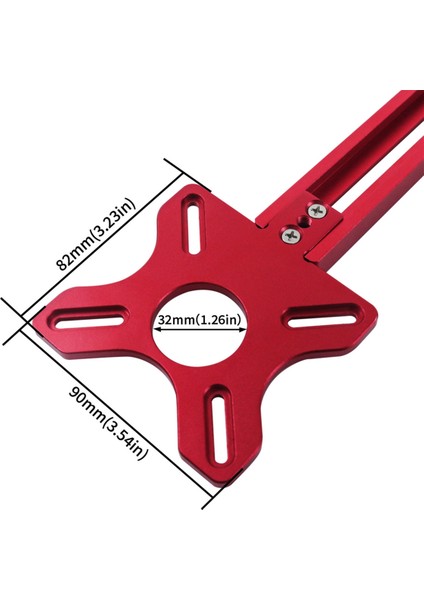 4 In 1 Yönlendirici Freze Groove Bracket-Cabinet Donanım Jig Yönlendirici Dairesi Kesme Jig Punch Yönlendirici Freze Groove Braket (Yurt Dışından) fırsatları
