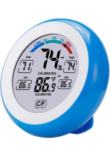 Dijital Monitör Higrometre Termometre Kapalı Oda Ev Sıcaklığı Nem Monitörü Ev Ofis Bebek Oda Mavisi (Yurt Dışından)