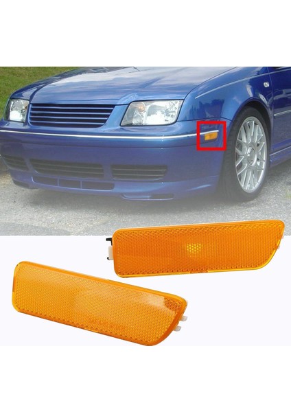 2pcs Araba Ön Tampon Yan Işaretçisi Işık Dönüş Sinyali Işık Lambası Golf Için Jetta Mk4 1999-2005 (Yurt Dışından) fiyatları
