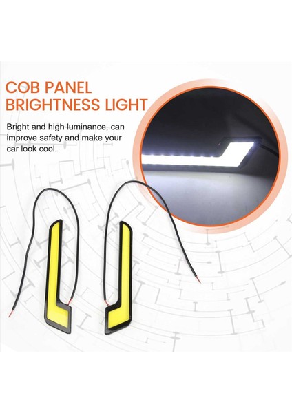 1paır Yüksek Güçlü L-Şekilli Cob Drl Araç LED Gündüz Koşu Foları Sis Lambası Beyaz DC12V (Yurt Dışından) indirimleri