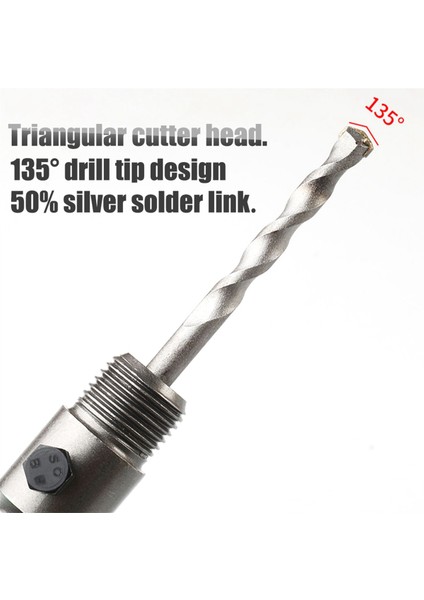 Sds Plus Çekiç Matkapları Duvar Deliği Testere Matkap Bit Set Kesici Aletleri Yuvarlak Şaftlı Beton Çimento Taş Delek Açıcı, 45MM (Yurt Dışından) modelleri